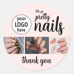 Sticker Rond Artiste Ongles Oh So Pretty Logo Script Photo