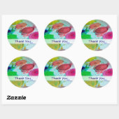 Sticker Rond Artistes Aquarelle Peinture Palette Merci (Feuille)