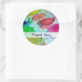 Sticker Rond Artistes Aquarelle Peinture Palette Merci (Sac)