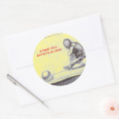 Sticker Rond Artistes et créateurs redoutent le bloc de l'artis (Enveloppe)