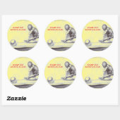 Sticker Rond Artistes et créateurs redoutent le bloc de l'artis (Feuille)