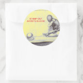 Sticker Rond Artistes et créateurs redoutent le bloc de l'artis (Sac)