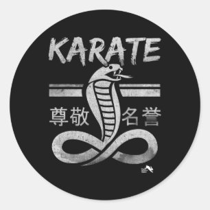 Sticker Rond Arts martiaux de karaté Cobra