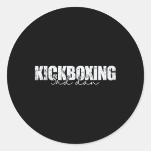 Sticker Rond Arts martiaux Kickboxing 3e Dan 