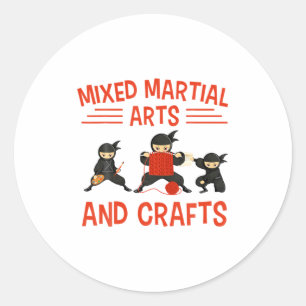 Sticker Rond Arts martiaux mixtes drôles et artisanat Karaté Ni