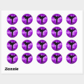Sticker Rond Arts martiaux Purple Lightning Girl (Feuille)