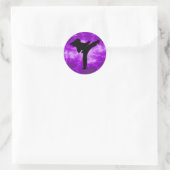 Sticker Rond Arts martiaux Purple Lightning Girl (Sac)