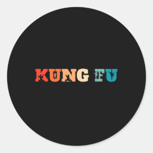 Sticker Rond Arts martiaux rétro chinois Shaolin - Vintage Kung
