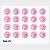 Sticker Rond Arts mignons de peinture de poterie d'enfants pour (Feuille)