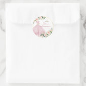 Sticker Rond ArtsApp H2 Roses Blush rose scintillant Quinceaner (Sac)