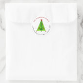 Sticker Rond Artsy Christmas Nom de retour Adresse (Sac)