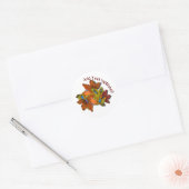 Sticker Rond Artsy Creative Fall Leaves (Enveloppe)