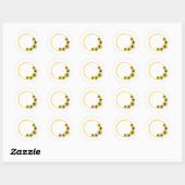 Sticker Rond Artwork de Tournesol Cercle (Feuille)