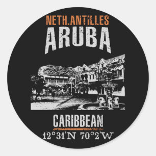 Sticker Rond Aruba