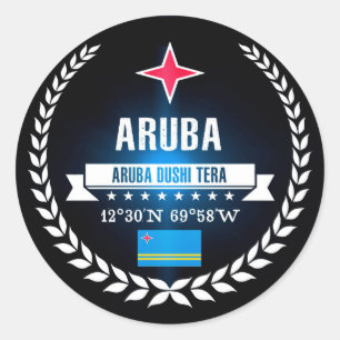 Sticker Rond Aruba