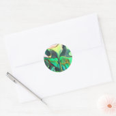 Sticker Rond Arum Lily aquarelle peinture originale (Enveloppe)