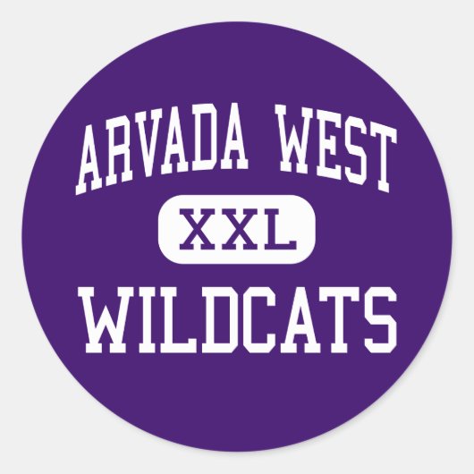 Sticker Rond Arvada West - Wildcats - High - Arvada Colorado (Devant)