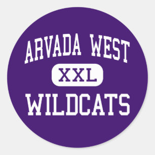 Sticker Rond Arvada West - Wildcats - High - Arvada Colorado