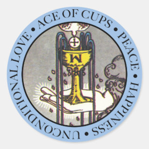 Sticker Rond As d'autocollant de tasses avec le texte