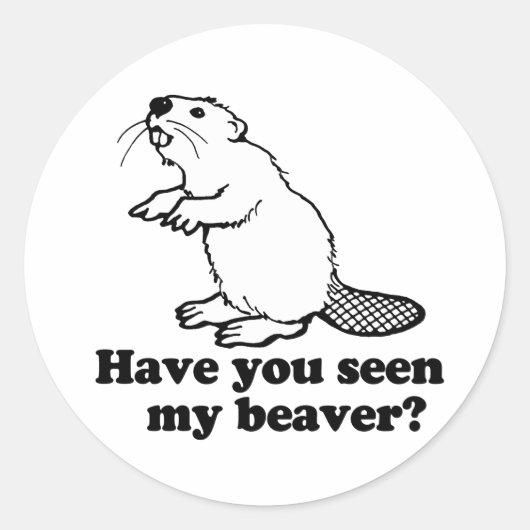STICKER ROND AS-TU VU MON CASTOR? (Devant)