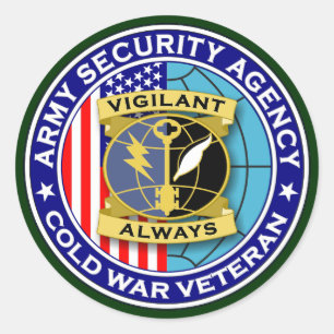 Sticker Rond ASA Cold War Vet 2