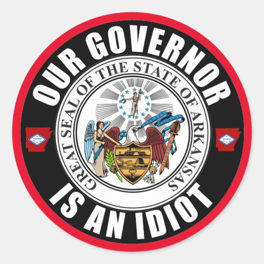 Sticker Rond Asa Hutchinson est une idiote (Devant)