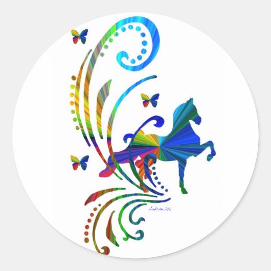 Sticker Rond ASB arc-en-ciel (Devant)