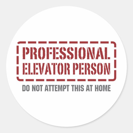Sticker Rond Ascenseur professionnel (Devant)