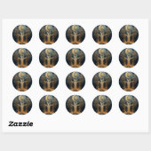 Sticker Rond Ascension au clair de lune | Conception de l'Arbre (Feuille)