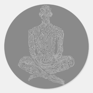 Sticker Rond Ascétique (asphalte avec gris)