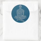 Sticker Rond Ascétique (marine avec gris) (Sac)