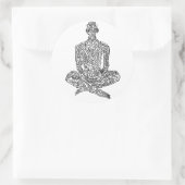 Sticker Rond Ascétique (noir) (Sac)