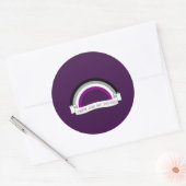 Sticker Rond Asexuality pride arc-en-ciel (Enveloppe)