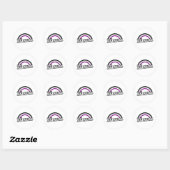 Sticker Rond Asexuel et Fier (Feuille)