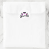 Sticker Rond Asexuel et Fier (Sac)