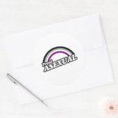 Sticker Rond Asexuel et fier (Enveloppe)