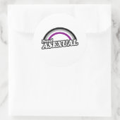 Sticker Rond Asexuel et fier (Sac)