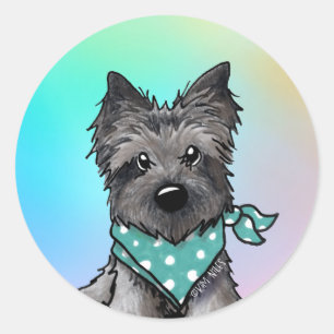 Sticker Rond Ash Cairn Terrier