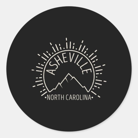 Sticker Rond Asheville Caroline du Nord (Devant)
