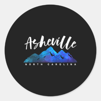 Sticker Rond Asheville North Carolina Camping Randonnée Skiing