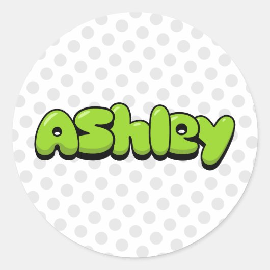 Sticker Rond Ashley (Devant)