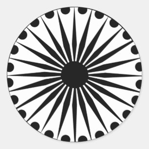 Sticker Rond Ashoka Chakra