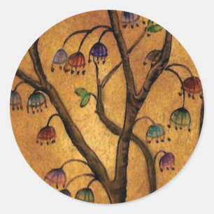 Sticker Rond Asiatique / Japonais Chinois Gold (PLUS D'OPTIONS)