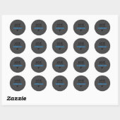 Sticker Rond Ask Me About My New Granhild Blue Faux Glitter _1  (Feuille)