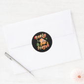 Sticker Rond ASL Christmas American Sign Language Gingpain H (Enveloppe)