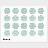 Sticker Rond ASL Jade // American Sign Language alphabet (Feuille)