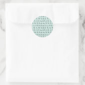 Sticker Rond ASL Jade // American Sign Language alphabet (Sac)