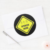 Sticker Rond ASL Parlé ici (Enveloppe)
