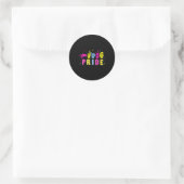 Sticker Rond Asl Pride Pan Arc-en-ciel Langue des signes Sourds (Sac)