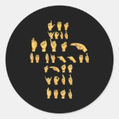 Sticker Rond Asl Quote - Let Your Faith Be Bigger Than Your Asl (Devant)